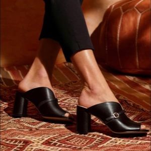 Louise et Cie Kimba Mule in Black Leather